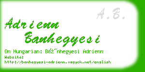 adrienn banhegyesi business card